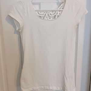 White Garage T shirt with lace back